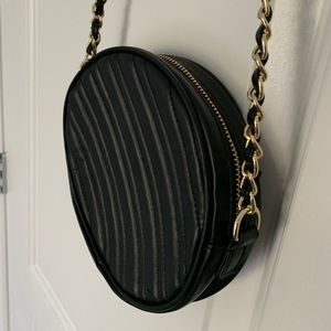 Express Small Black Purse w/ Gold Chain — Like New